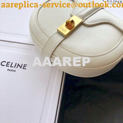 Replica Celine Small Besace 16 Bag in Natural Calfskin 188013 White 4