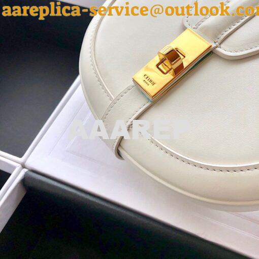 Replica Celine Small Besace 16 Bag in Natural Calfskin 188013 White 5