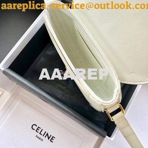 Replica Celine Small Besace 16 Bag in Natural Calfskin 188013 White 6