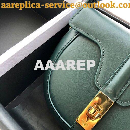 Replica Celine Small Besace 16 Bag in Natural Calfskin 188013 Green 3