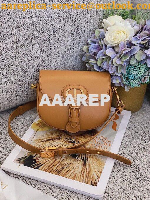 Replica Dior Bobby Bag in Camel Box Calfskin M9319U 14