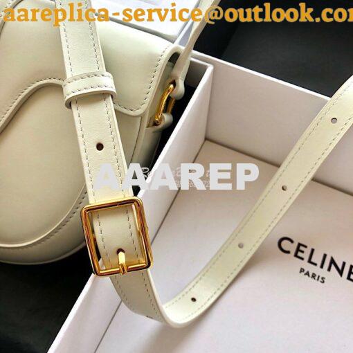 Replica Celine Small Besace 16 Bag in Natural Calfskin 188013 White 9