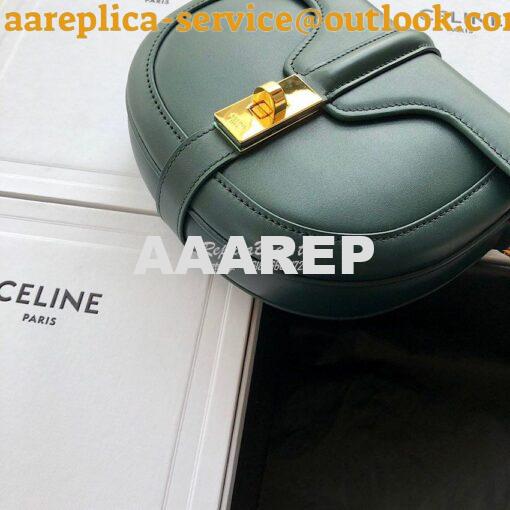 Replica Celine Small Besace 16 Bag in Natural Calfskin 188013 Green 5