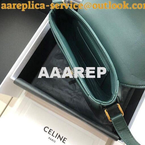 Replica Celine Small Besace 16 Bag in Natural Calfskin 188013 Green 8