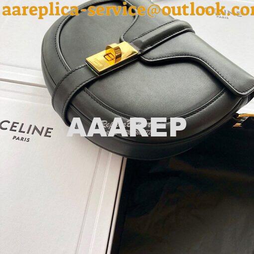 Replica Celine Small Besace 16 Bag in Natural Calfskin 188013 Black 4