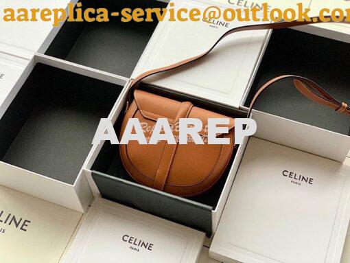 Replica Celine Small Besace 16 Bag in Natural Calfskin 188013 Tan 10