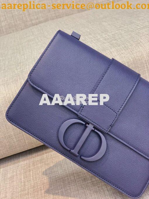 Replica Dior 30 Montaigne Bag Blue Ultramatte Grained Calfskin 5