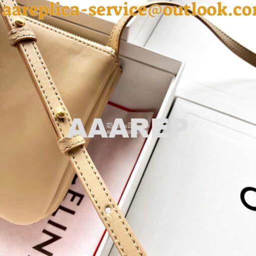 Replica Celine Trio Bag in Smooth Lambskin 187603 Light Camel 6