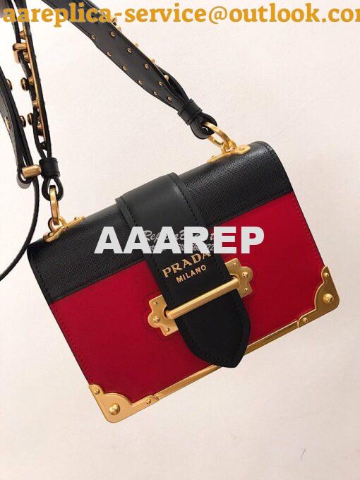 Replica Prada Cahier Leather Bag 1BD045 Red