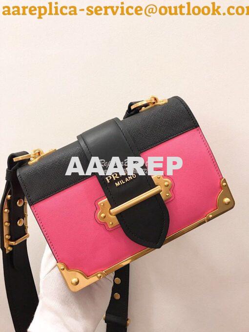 Replica Prada Cahier Leather Bag 1BD045 Coral