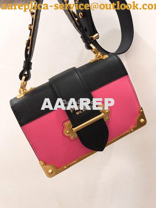 Replica Prada Cahier Leather Bag 1BD045 Coral 2