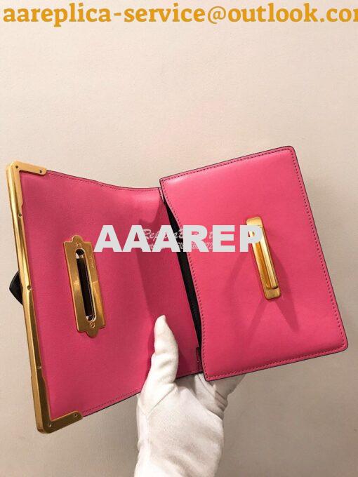 Replica Prada Cahier Leather Bag 1BD045 Coral 5