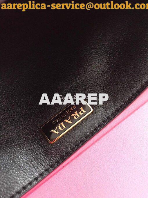 Replica Prada Cahier Leather Bag 1BD045 Coral 7