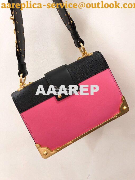 Replica Prada Cahier Leather Bag 1BD045 Coral 9