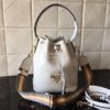 Replica Prada Leather Bucket Bag 1be018 Black 11