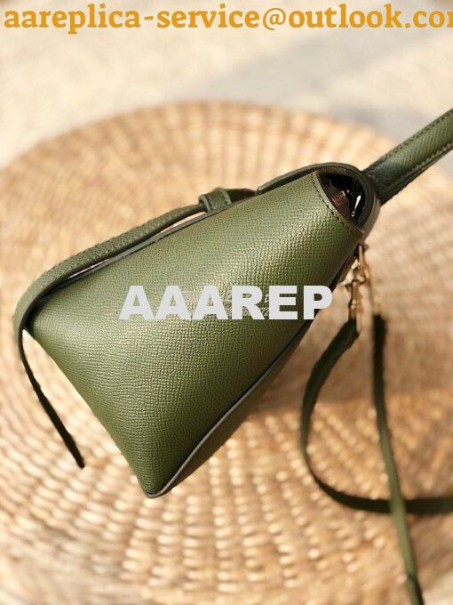 Replica Celine Nano Belt Bag Army Green Grained Calfskin 185003 3