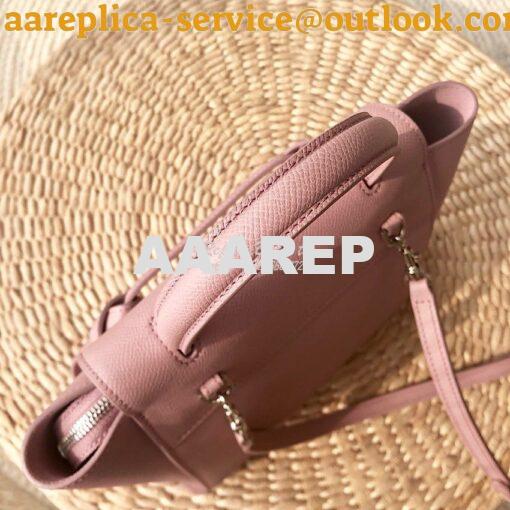 Replica Celine Nano Belt Bag Barbie Pink Grained Calfskin 185003 2