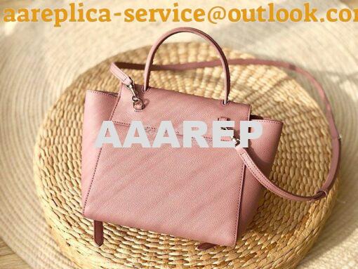 Replica Celine Nano Belt Bag Barbie Pink Grained Calfskin 185003 3