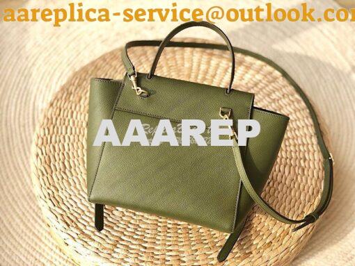 Replica Celine Nano Belt Bag Army Green Grained Calfskin 185003 8