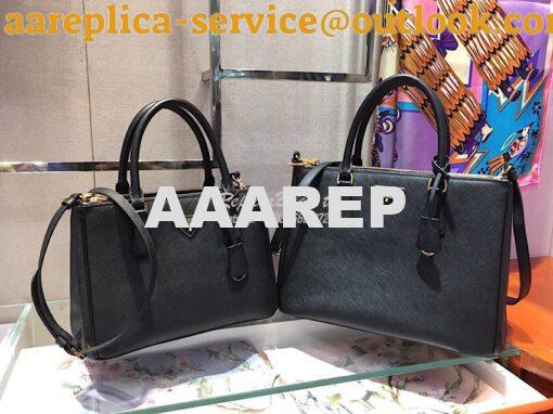 Replica Prada Galleria Saffiano Leather Tote Bag 1BA274 Black