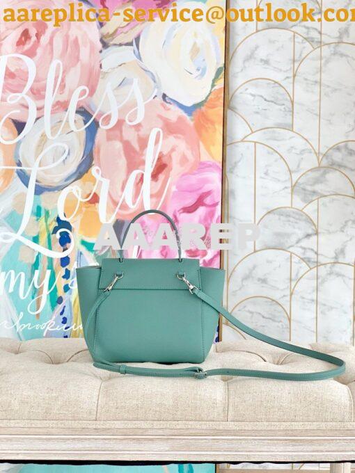 Replica Celine Nano Belt Bag Celadon Grained Calfskin 185003 9