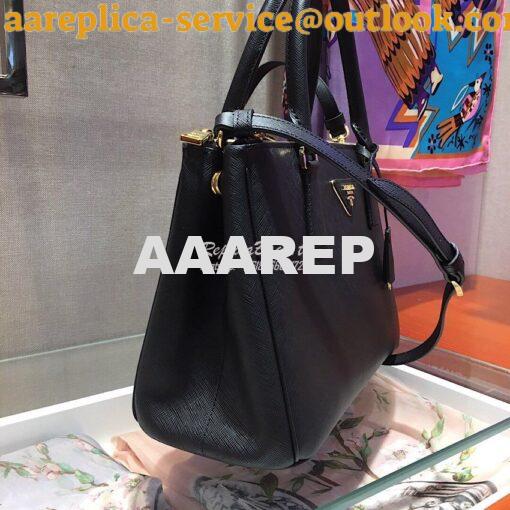 Replica Prada Galleria Saffiano Leather Tote Bag 1BA274 Black 4