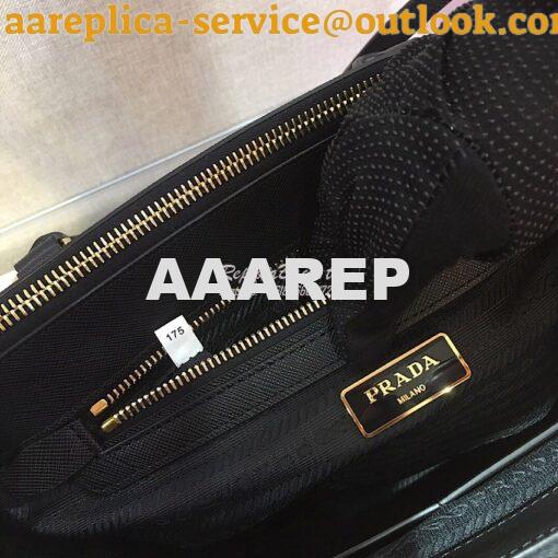 Replica Prada Galleria Saffiano Leather Tote Bag 1BA274 Black 7