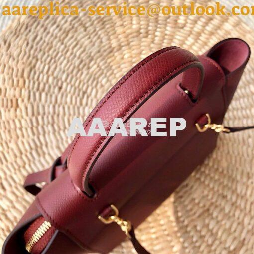 Replica Celine Nano Belt Bag Burgundy Grained Calfskin 185003 4