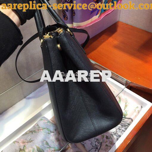 Replica Prada Galleria Saffiano Leather Tote Bag 1BA274 Black 10