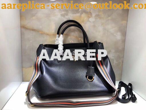 Replica Prada Daino Leather Tote Bag 1BA157 Black 11