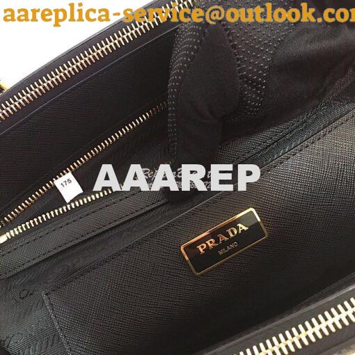 Replica Prada Galleria Saffiano Leather Tote Bag 1BA274 Black 12