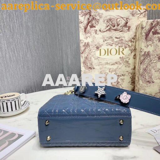 Replica My Lady Dior Bag Patent Calfskin with Customisable Shoulder St 5