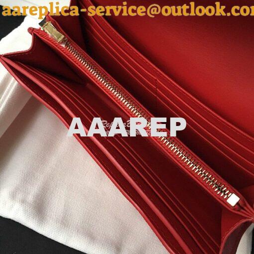 Replica Celine Large Flap Wallet In Grained Calfskin 10B563 Red 6