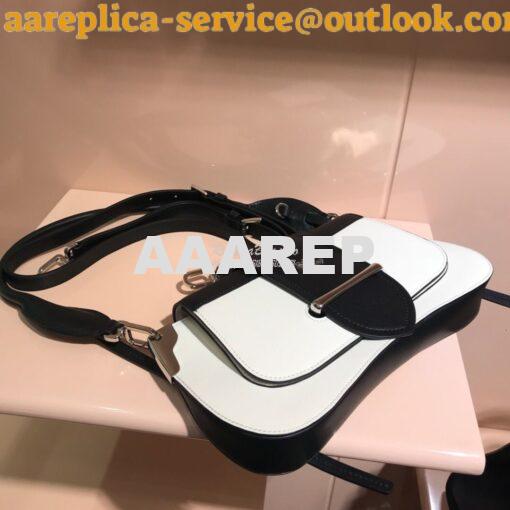 Replica Prada Sidonie leather shoulder bag 1BD168 White 5