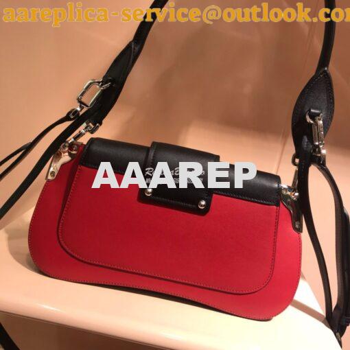 Replica Prada Sidonie leather shoulder bag 1BD168 Red 8