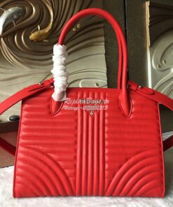 Replica Prada Diagramme Leather Handbag 1BA165 Red