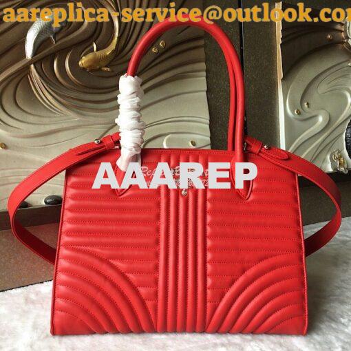 Replica Prada Diagramme Leather Handbag 1BA165 Red