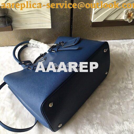 Replica Prada Saffiano Cuir Leather Tote Bag BN2820 Blue 8