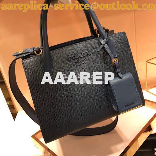 Replica Prada Monochrome Saffiano leather bag 1ba156 Navy