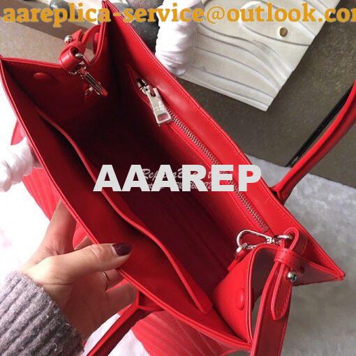 Replica Prada Diagramme Leather Handbag 1BA165 Red 5