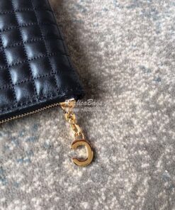 Replica Celine C Charm Pouch In Quilted Calfskin 10B813 Black 2