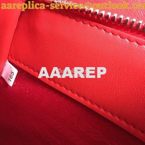 Replica Prada Diagramme Leather Handbag 1BA165 Red 6