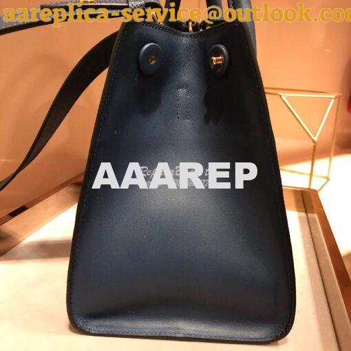 Replica Prada Monochrome Saffiano leather bag 1ba156 Navy 6