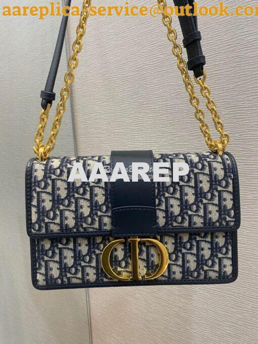 Replica Dior 30 Montaigne Oblique Jacquard Canvas Bag with Chain M9208