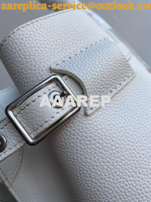 Replica Celine Big Bag Nano Bucket in Supple Grained Calfskin White 18 4