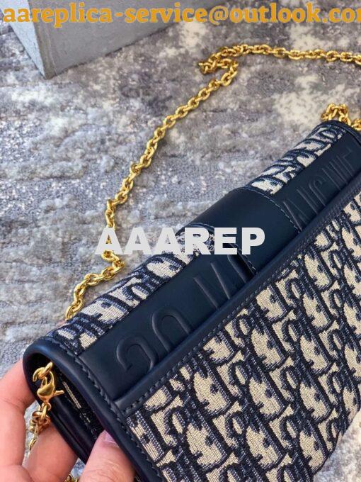 Replica Dior 30 Montaigne Oblique Jacquard Canvas Clutch Chain Bag M92 9