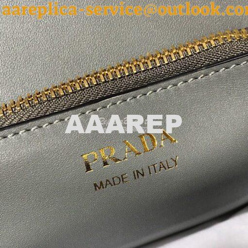 Replica Prada Monochrome Saffiano leather bag 1ba156 Grey 8