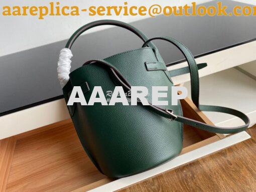 Replica Celine Big Bag Nano Bucket in Supple Grained Calfskin Green 18 4