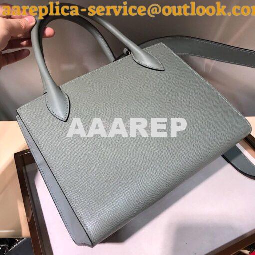 Replica Prada Monochrome Saffiano leather bag 1ba156 Grey 10