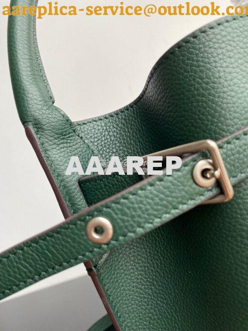 Replica Celine Big Bag Nano Bucket in Supple Grained Calfskin Green 18 6